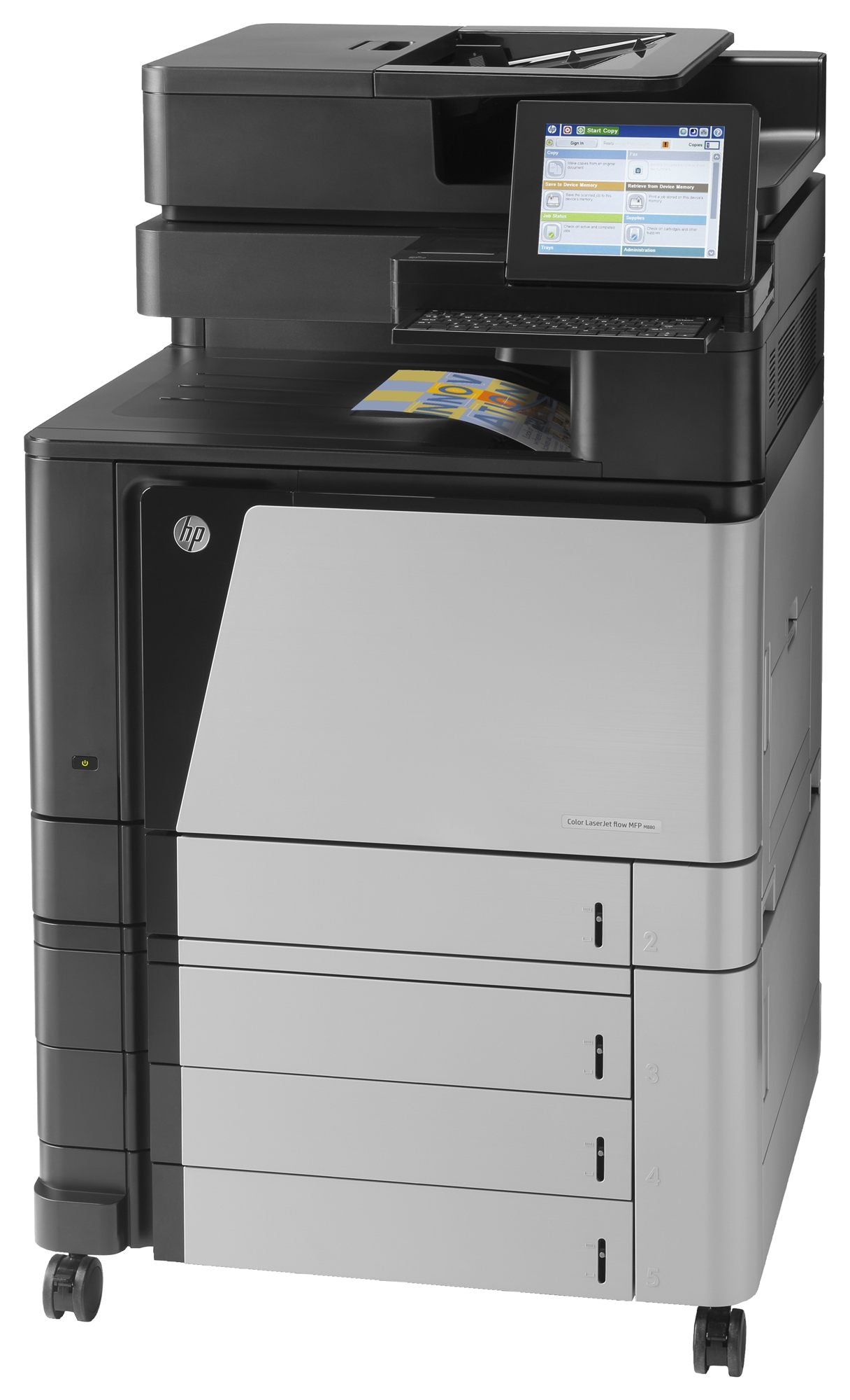 HP LaserJet Enterprise Flow M880z MFP colour laser A3 297x420mm A3 46ppm Copy 46ppm Print 2100sheets USB LAN