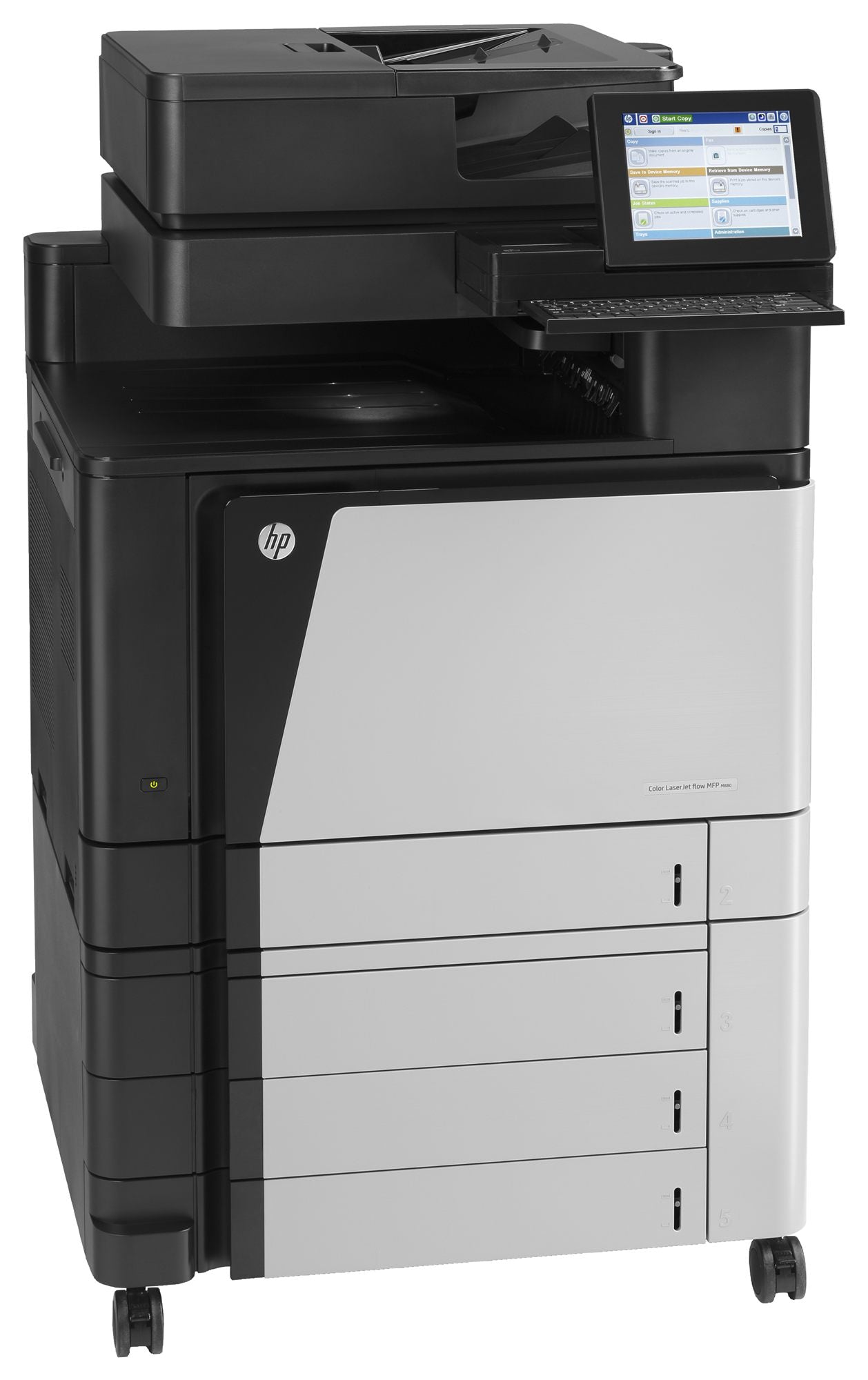 HP LaserJet Enterprise Flow M880z MFP colour laser A3 297x420mm A3 46ppm Copy 46ppm Print 2100sheets USB LAN