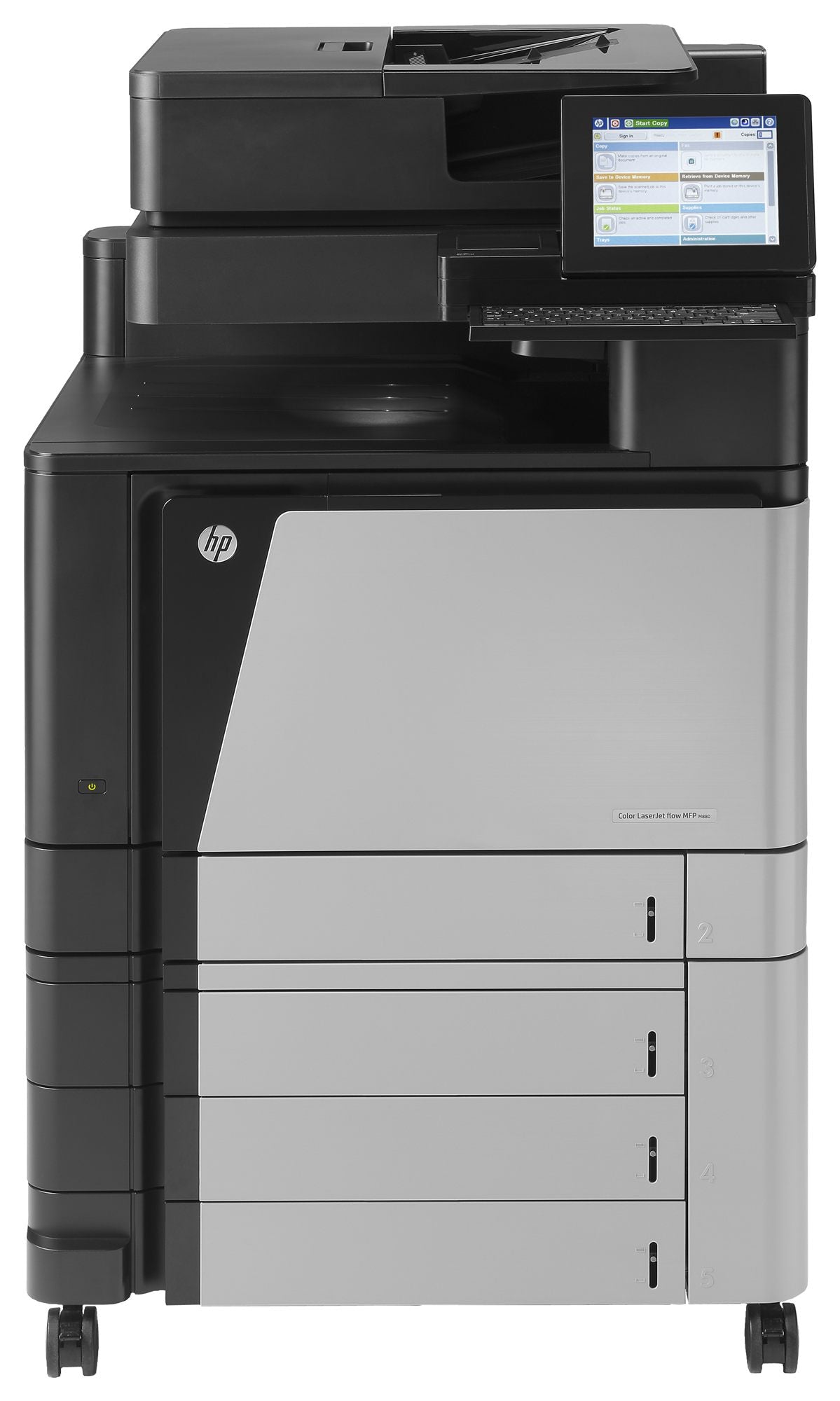 HP LaserJet Enterprise Flow M880z MFP colour laser A3 297x420mm A3 46ppm Copy 46ppm Print 2100sheets USB LAN