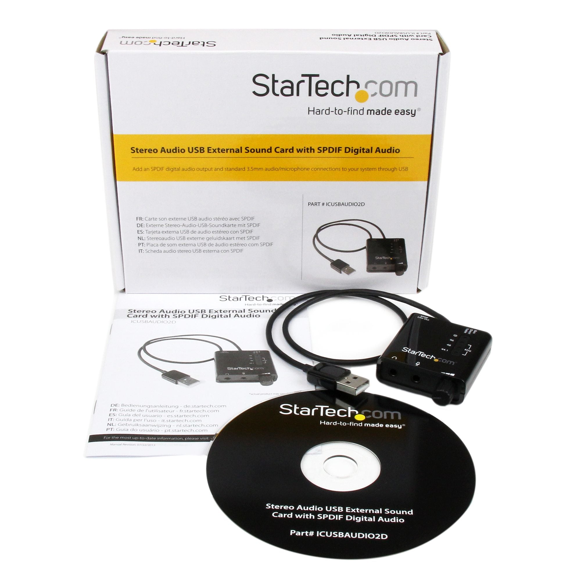 USB Sound Card Audio Adapter w/SPDIF
