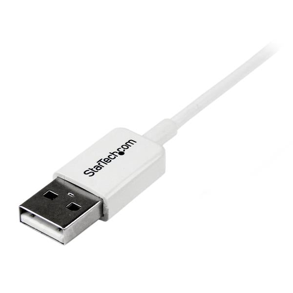 0.5 m White ABS Micro USB Cable - A to M