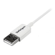 0.5 m White ABS Micro USB Cable - A to M