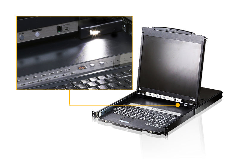 ATEN CL5816N Console LCD 19" Dual Rail KVM 16 Ports VGA/USB-PS2