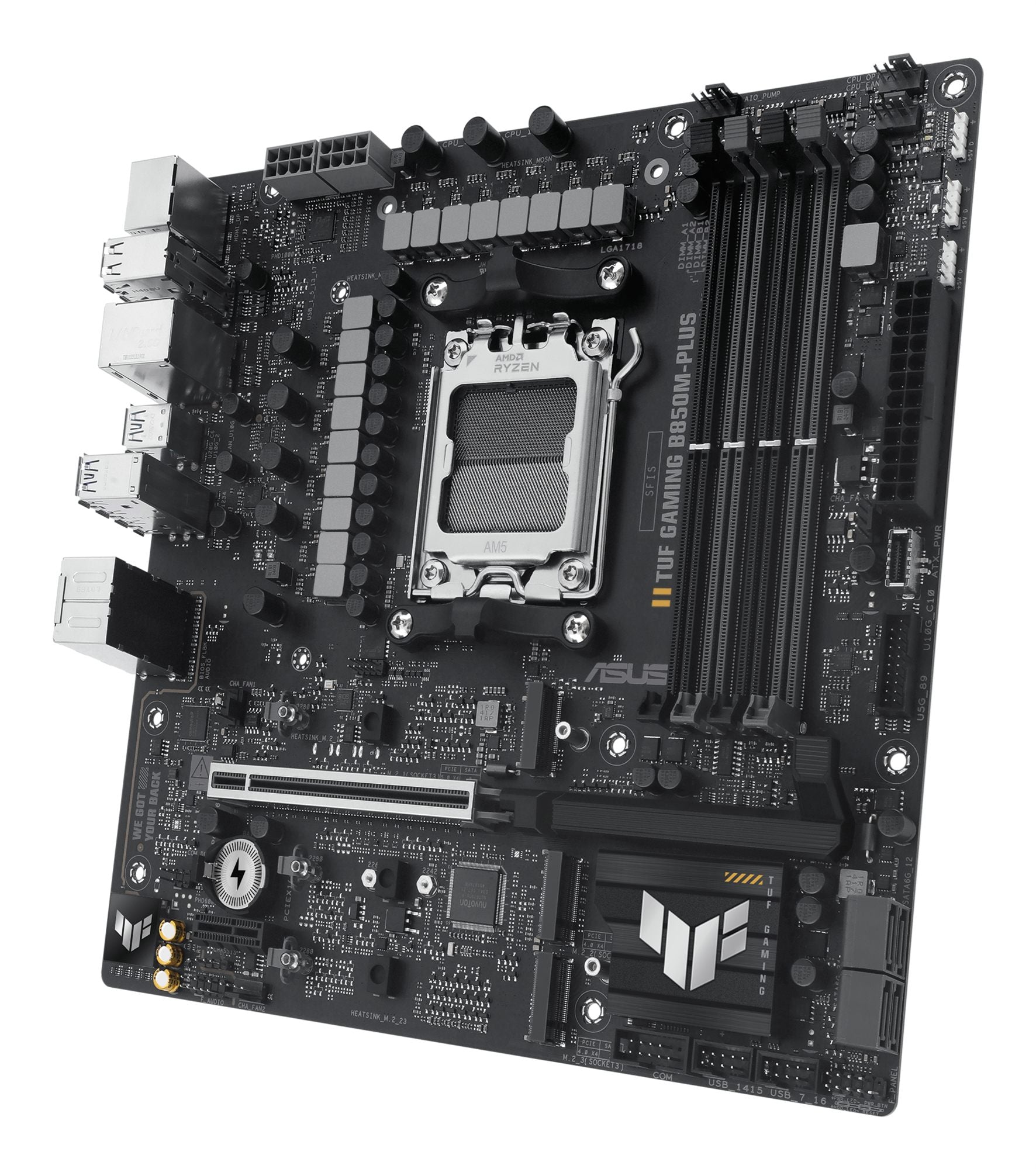 ASUS TUF GAMING B850M-PLUS AM5 DDR5 micro ATX MB 1xHDMI 1xDP 3xM.2 4xSATA