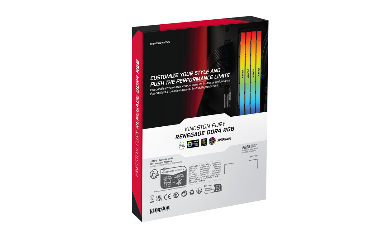 KINGSTON 16Go 4600MT/s DDR4 CL19 DIMM Kit of 2 FURY Renegade RGB