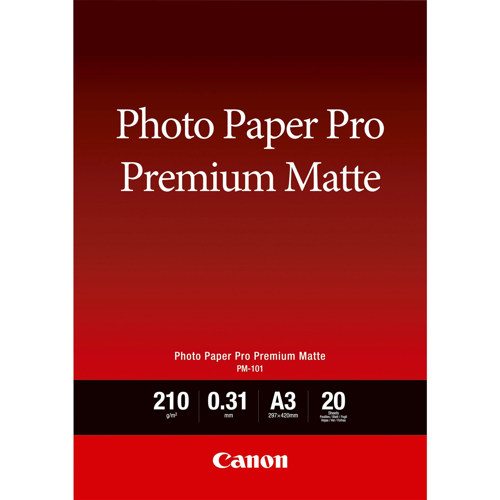 CANON Photo Paper Premium Matte A3 20 sheets