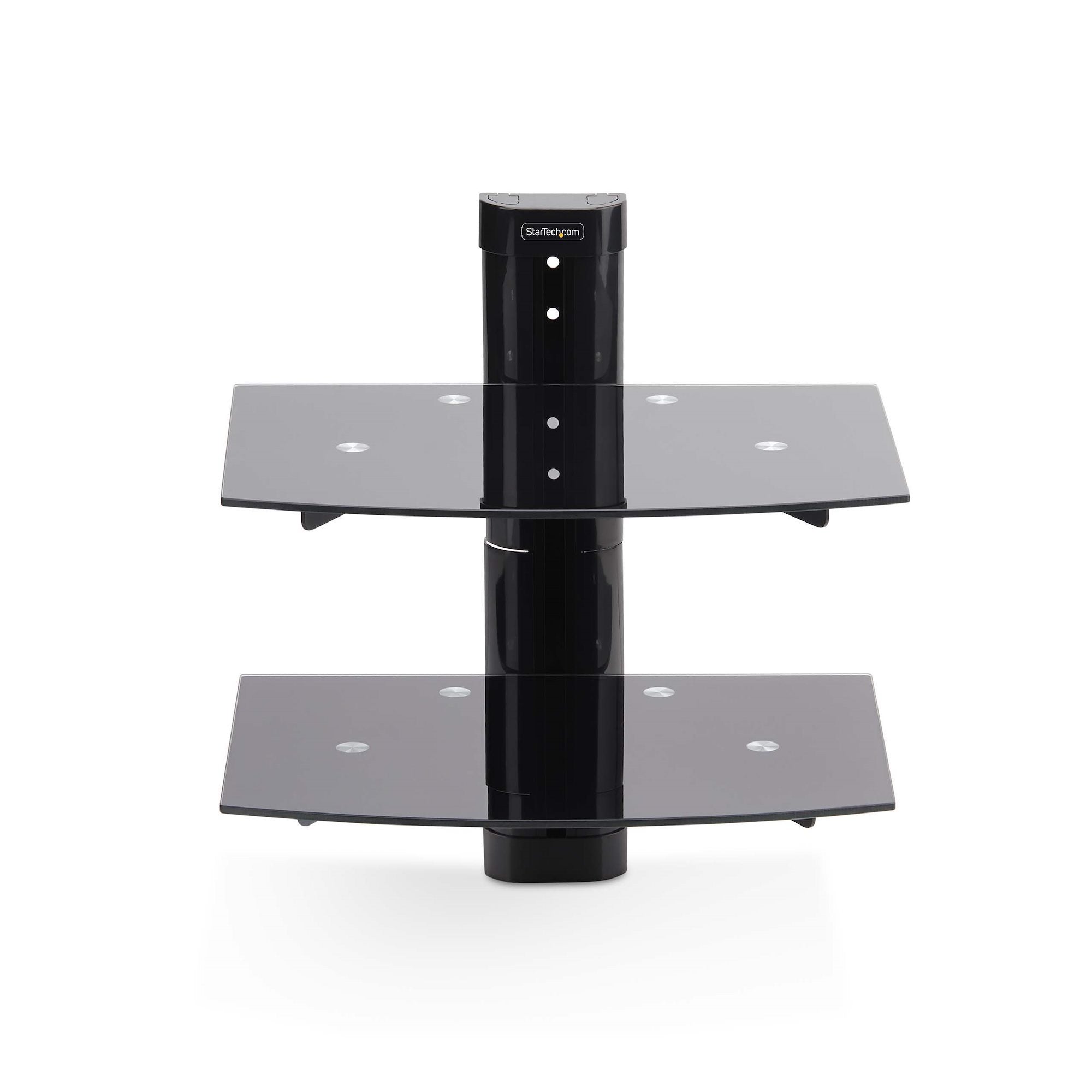 Dual Floating Wall-Mounted AV Shelves