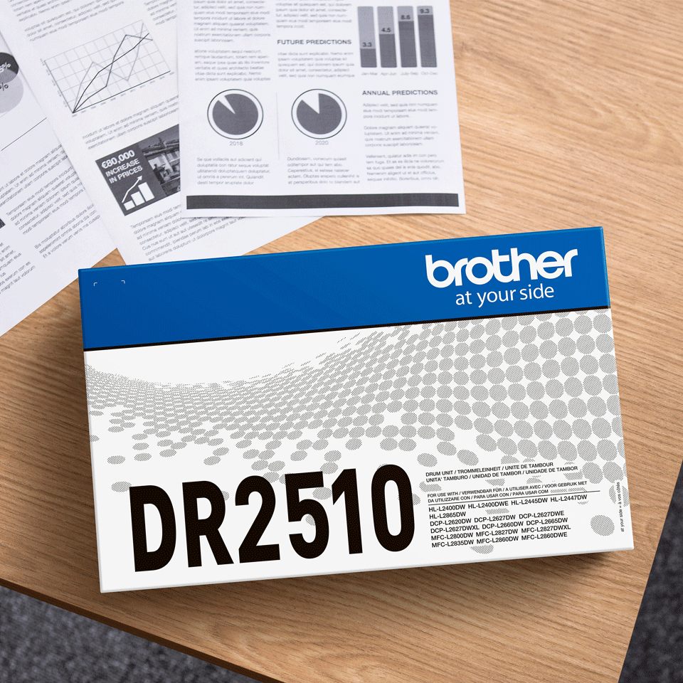 BROTHER DR2510 Black Drum Unit Single Pack Prints 15.000 pages