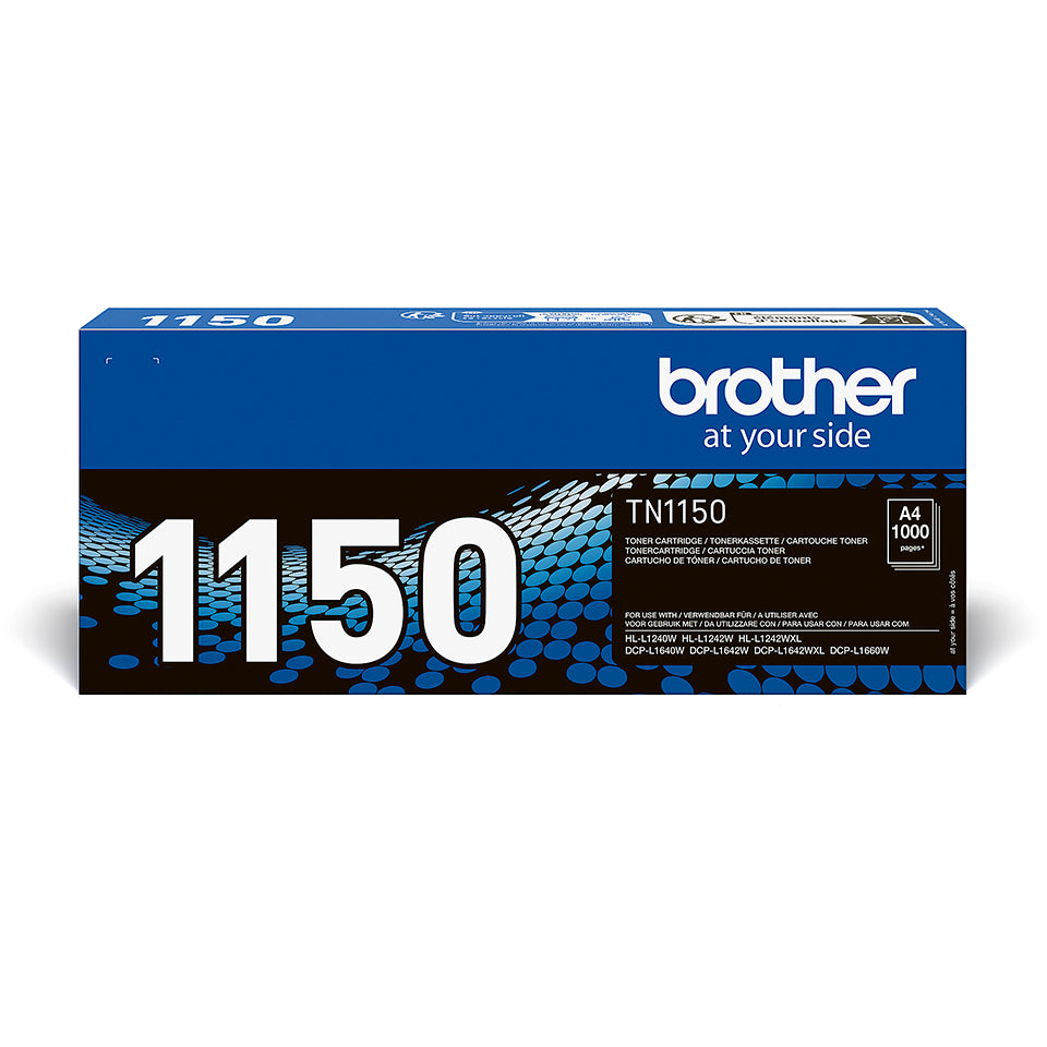 BROTHER TN1150 Toner noir capacité jusquà 1 000 pages pour HL-L1240W / HL-L1242W / DCP-L1640W / DCP-L1642W / DCP-L1660W