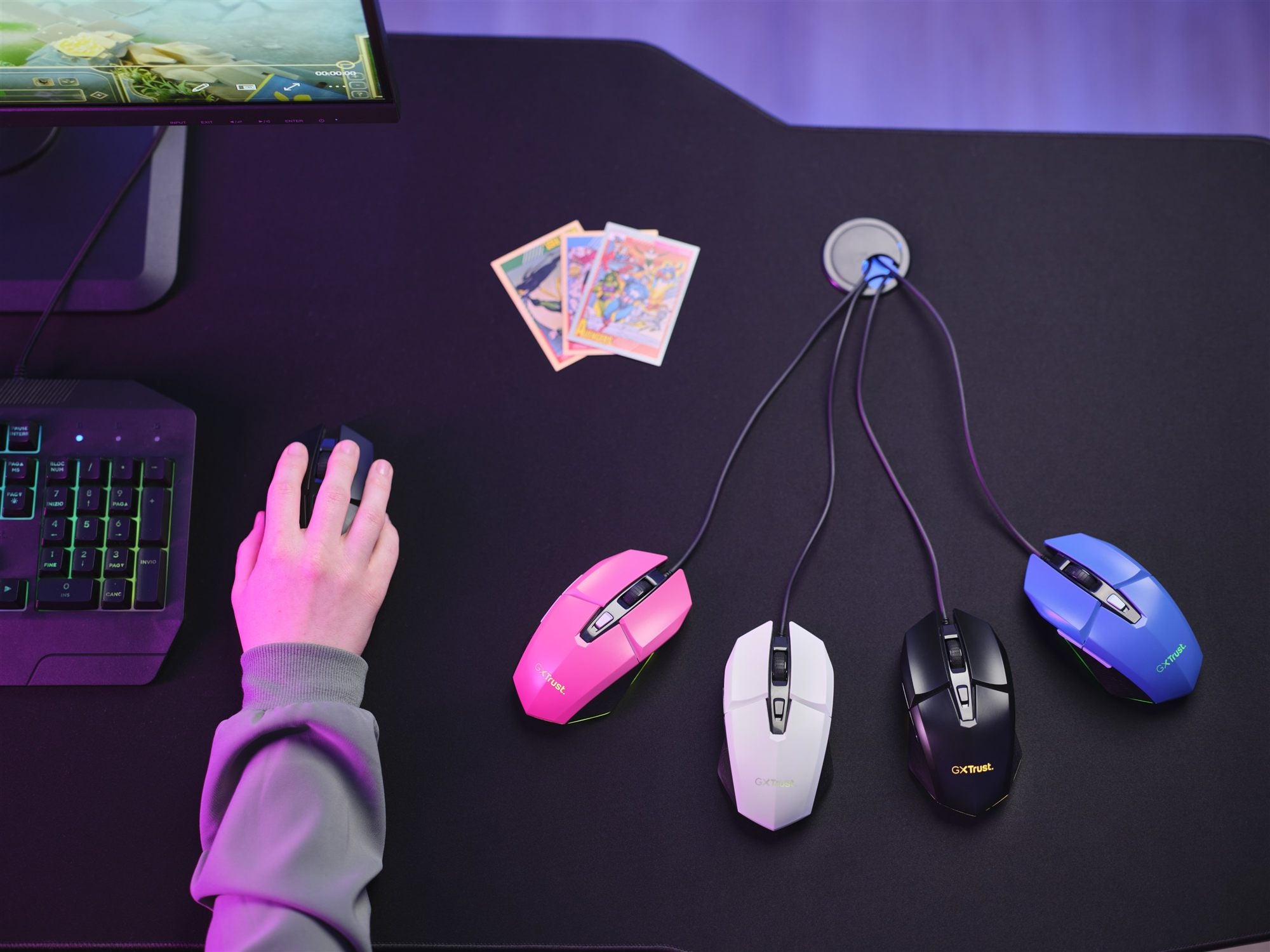 TRUST Souris gaming filaire FELOX rétroéclairée - Blanche