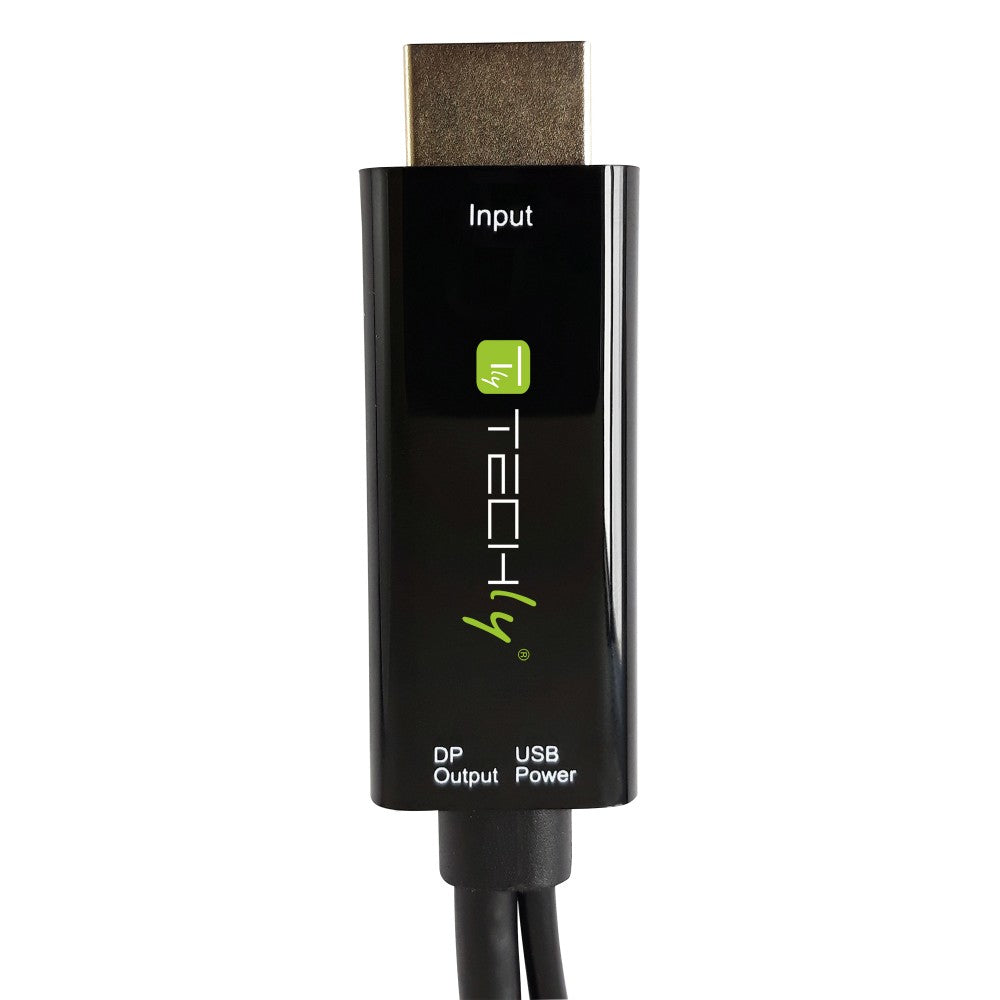 Techly ICOC HDMI-DP12A Adaptateur HDMI vers DisplayPort alimenté par USB 4K*30Hz M/F