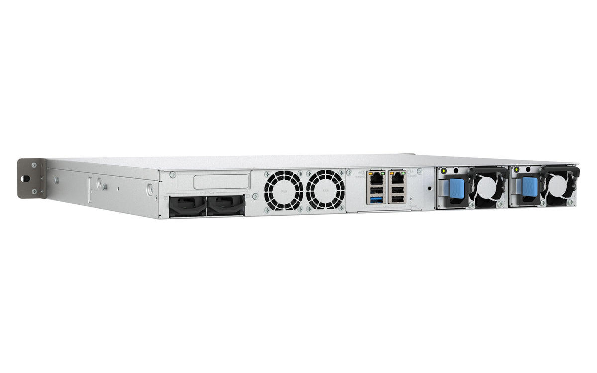 1U 4-bay 3.5"+2xE1.S rackmount NAS Intel