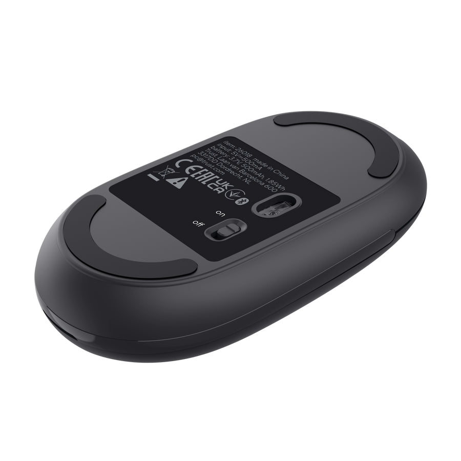TRUST Souris sans fil SERON hyperscroll multi-connexion rechargeable noir