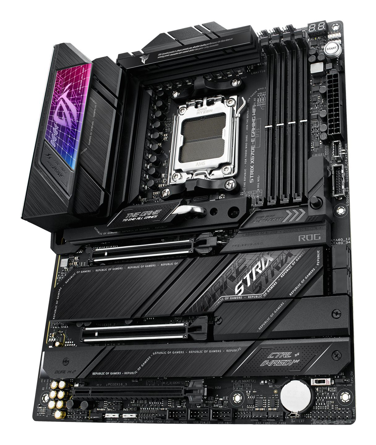 ASUS ROG STRIX X670E-E GAMING WIFI AM5 ATX MB 4xDIMM DDR5 4xM.2 6xSATA