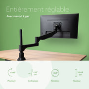 R-GO TOOLS Bras d écran Caparo, 1 écran, vérin à gaz