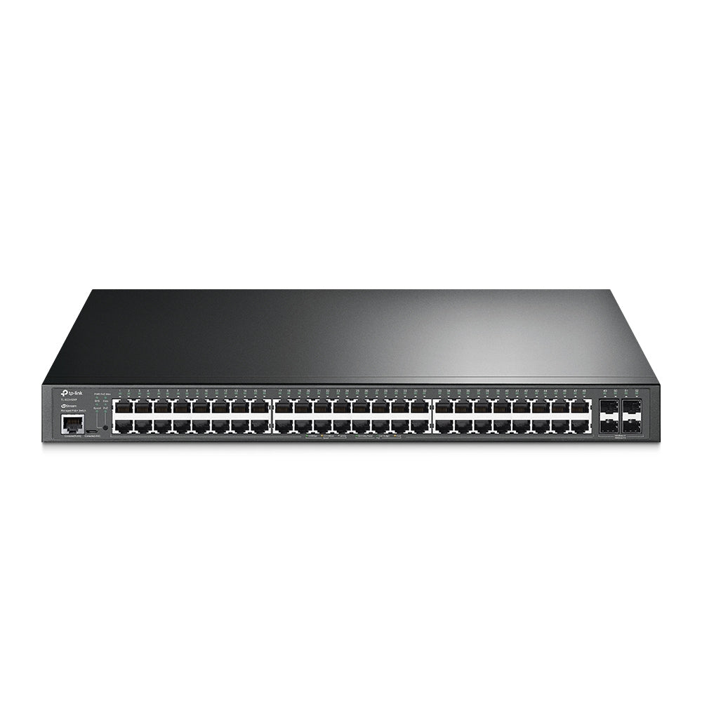 TP-Link JetStream TL-SG3452XP commutateur réseau Géré L2+ Gigabit Ethernet (10/100/1000) Connexion Ethernet, supportant l'alimentation via ce port (PoE) 1U Noir