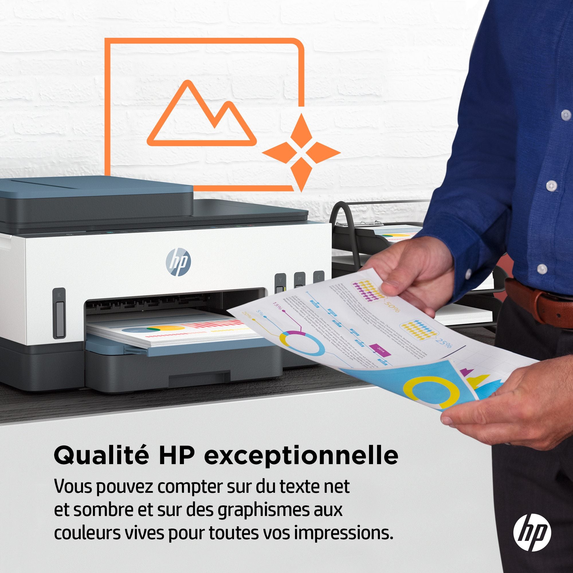 HP Smart Tank 7306 All-in-One MFP colour inkjet refillable A4 13ppm Copy 15ppm Print 250sheets USB Wi-Fi Bluetooth