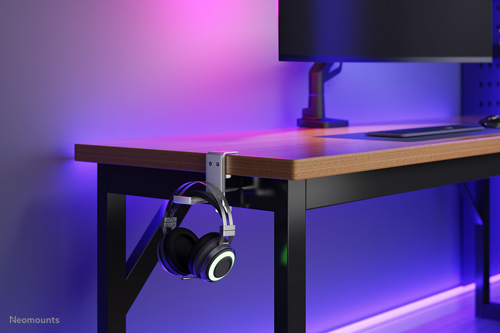 NEOMOUNTS Headphone Holder Clamp mounted aluminum