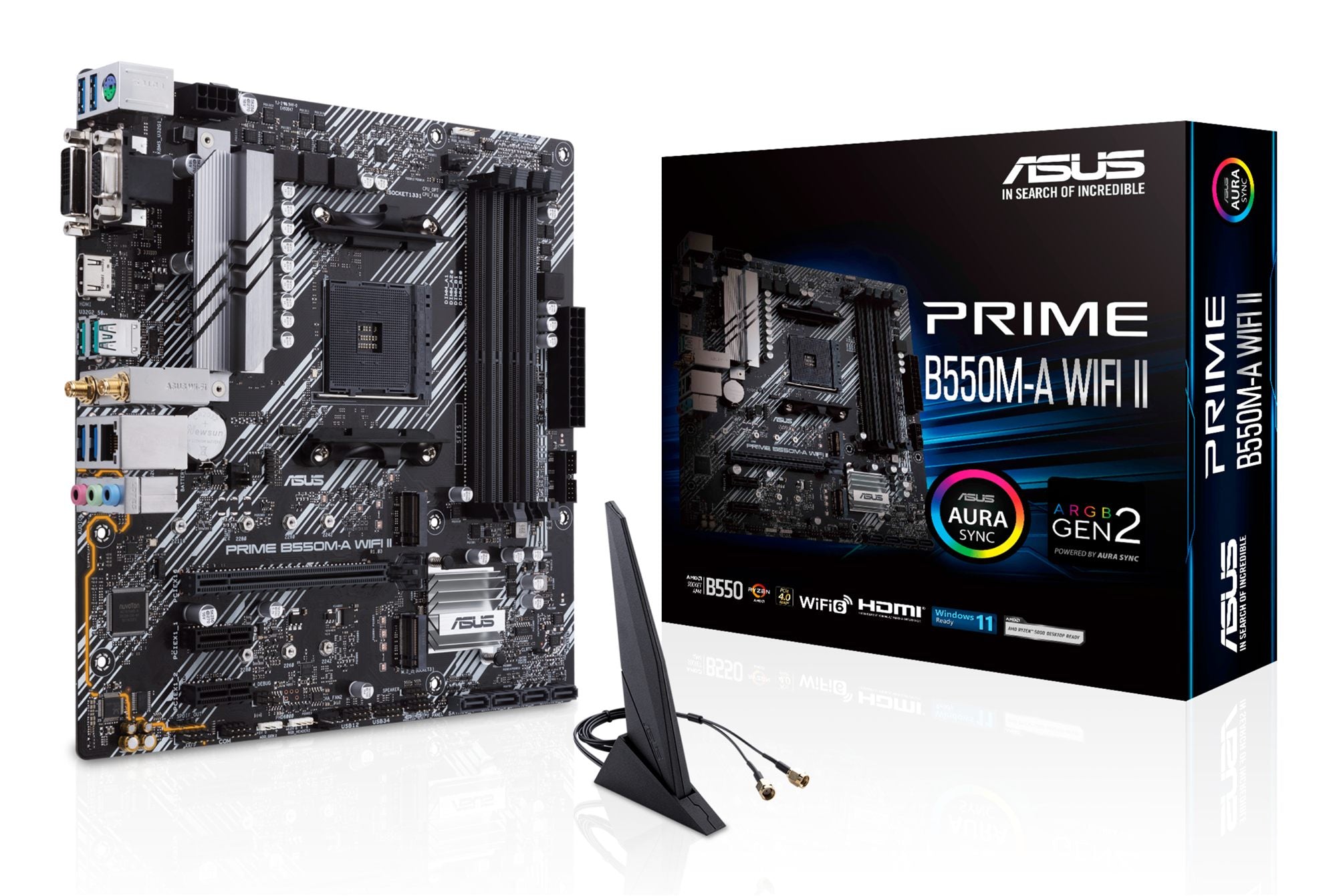 ASUS PRIME B550M-A WIFI II AM4 mATX MB 4xDDR4 2xM.2 4XSATA