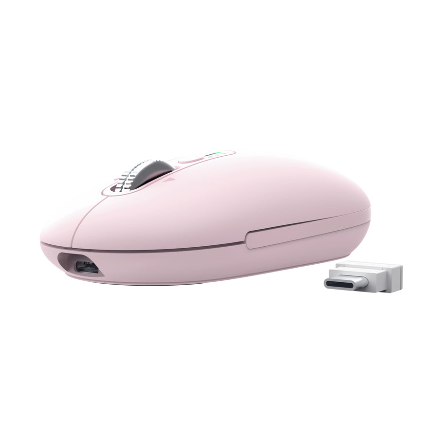 TRUST Souris sans fil SERON hyperscroll multi-connexion rechargeable rose