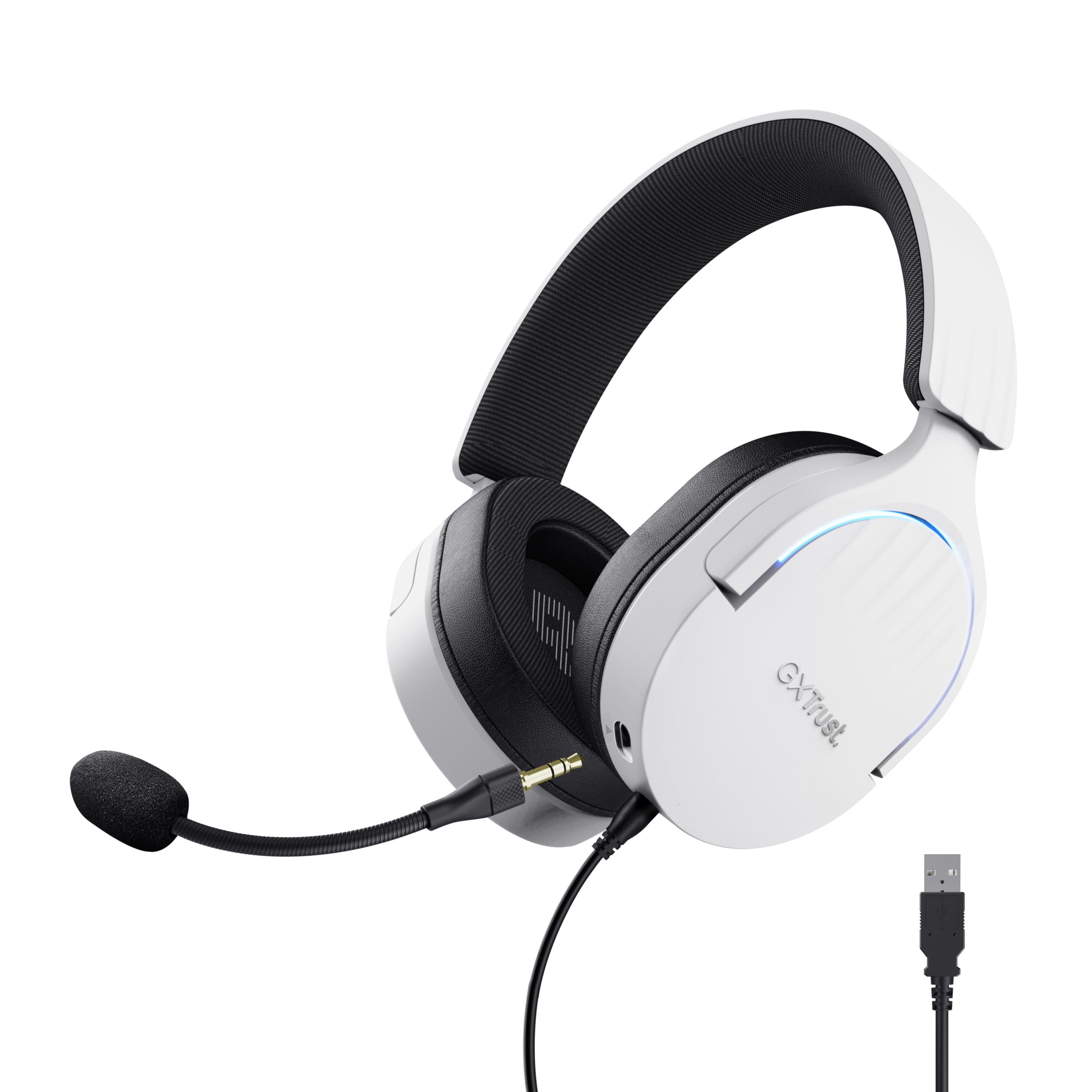 TRUST Casque micro FAYZO 7.1 USB pour PC & Console - White