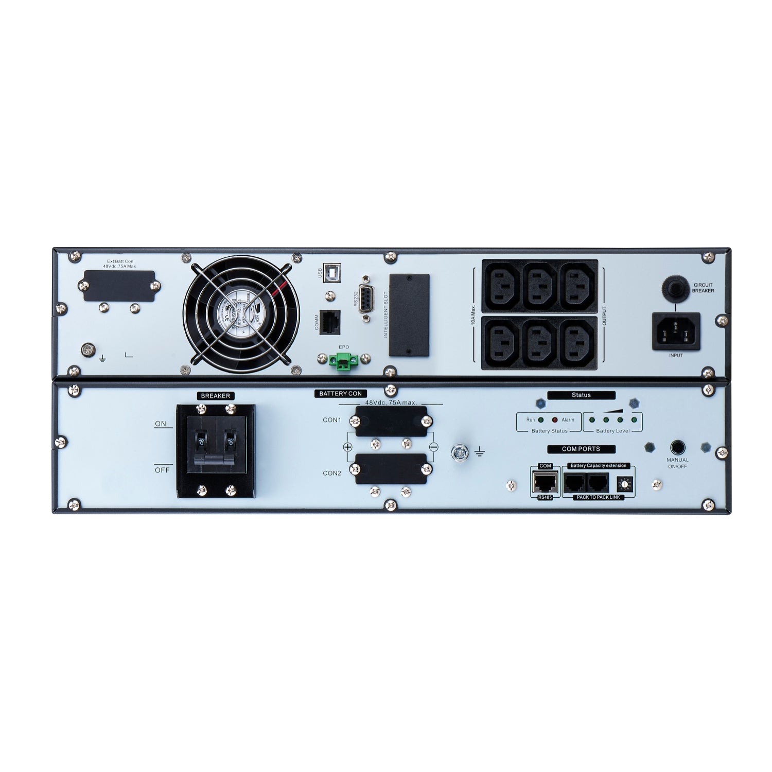 APC Easy UPS On-Line SRVL UPS Rack Li-ion AC 230V 900Watt 1000VA USB RS-232 RJ-45 RJ-11 output connectors 6 4U 19 Black with Rail K