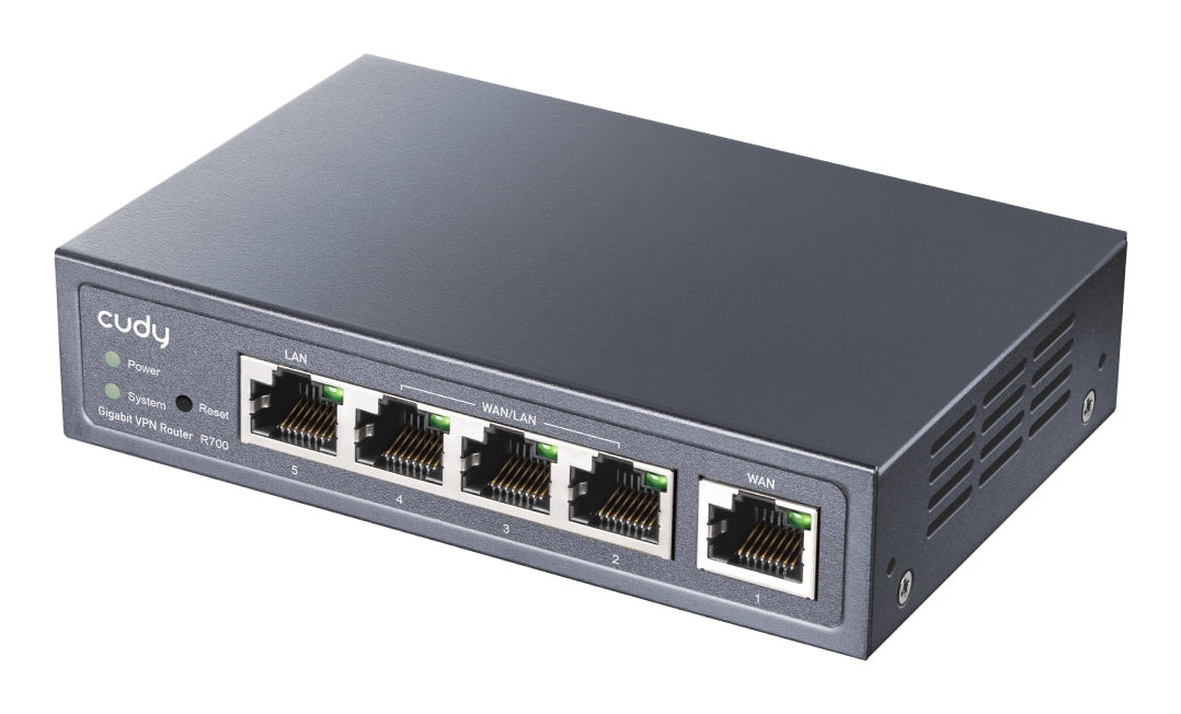 Cudy Gigabit Multi-WAN VPN Router Routeur connecté Fast Ethernet, Gigabit Ethernet Gris