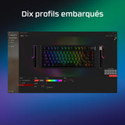 Clavier mécanique HyperX Alloy Rise 75 RGB - interrupteurs HX Red - QWERTY US INT