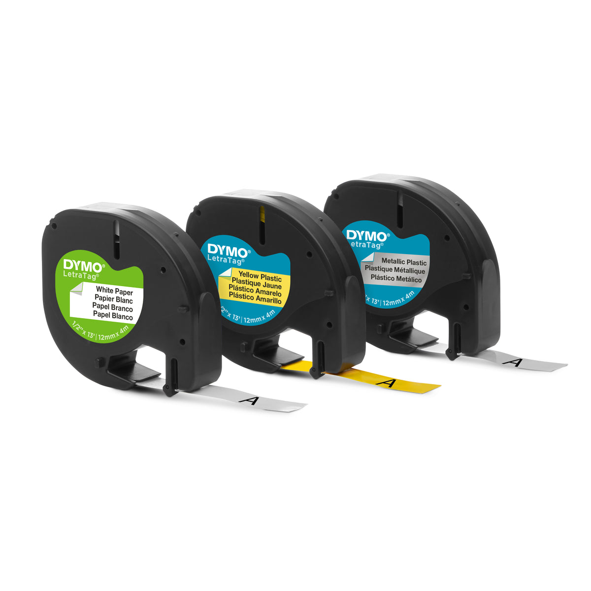 DYMO 3 rubans pour LetraTag 12 mm x 4 m