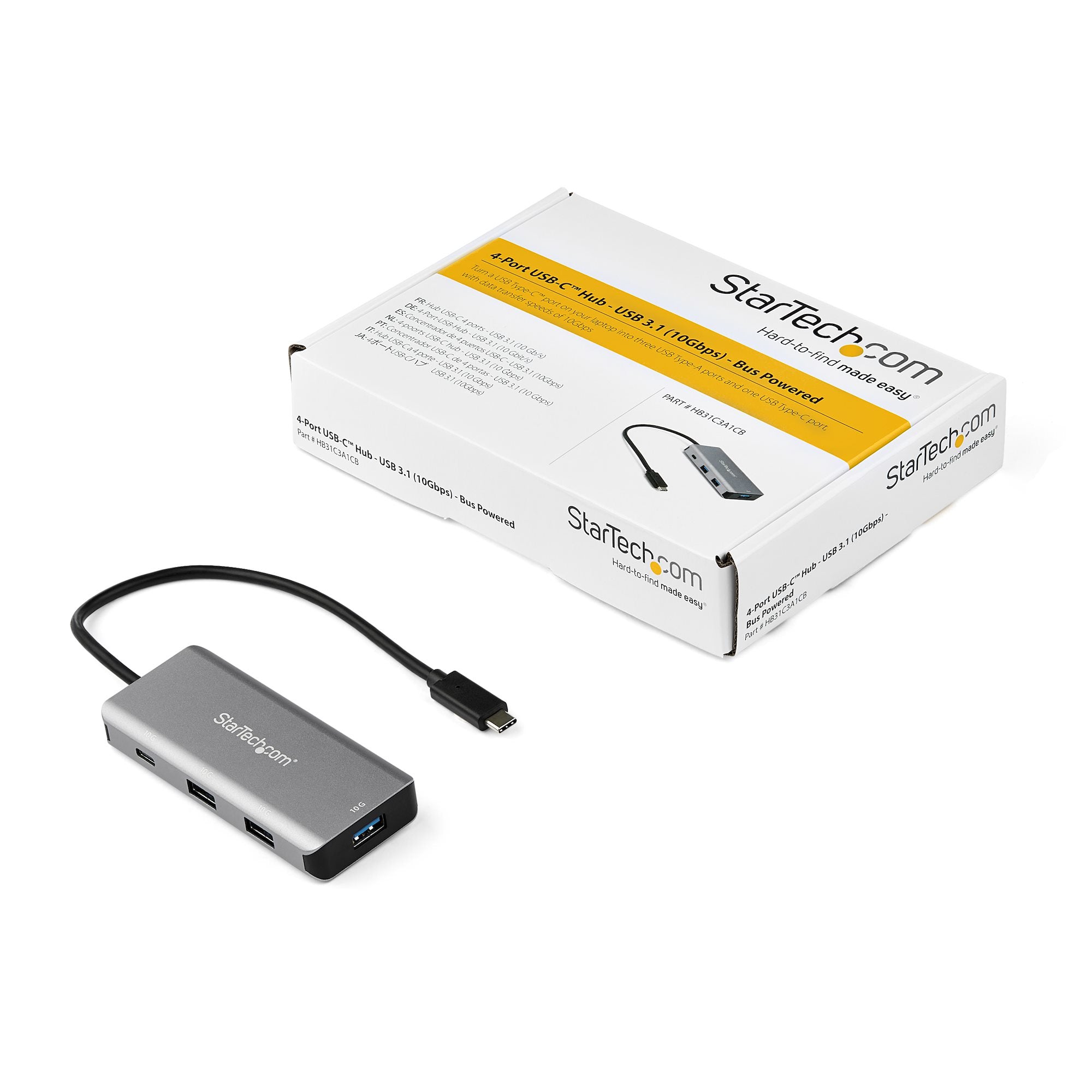 Hub USB-C a 4 porte con LAN - 3xA e 1xC