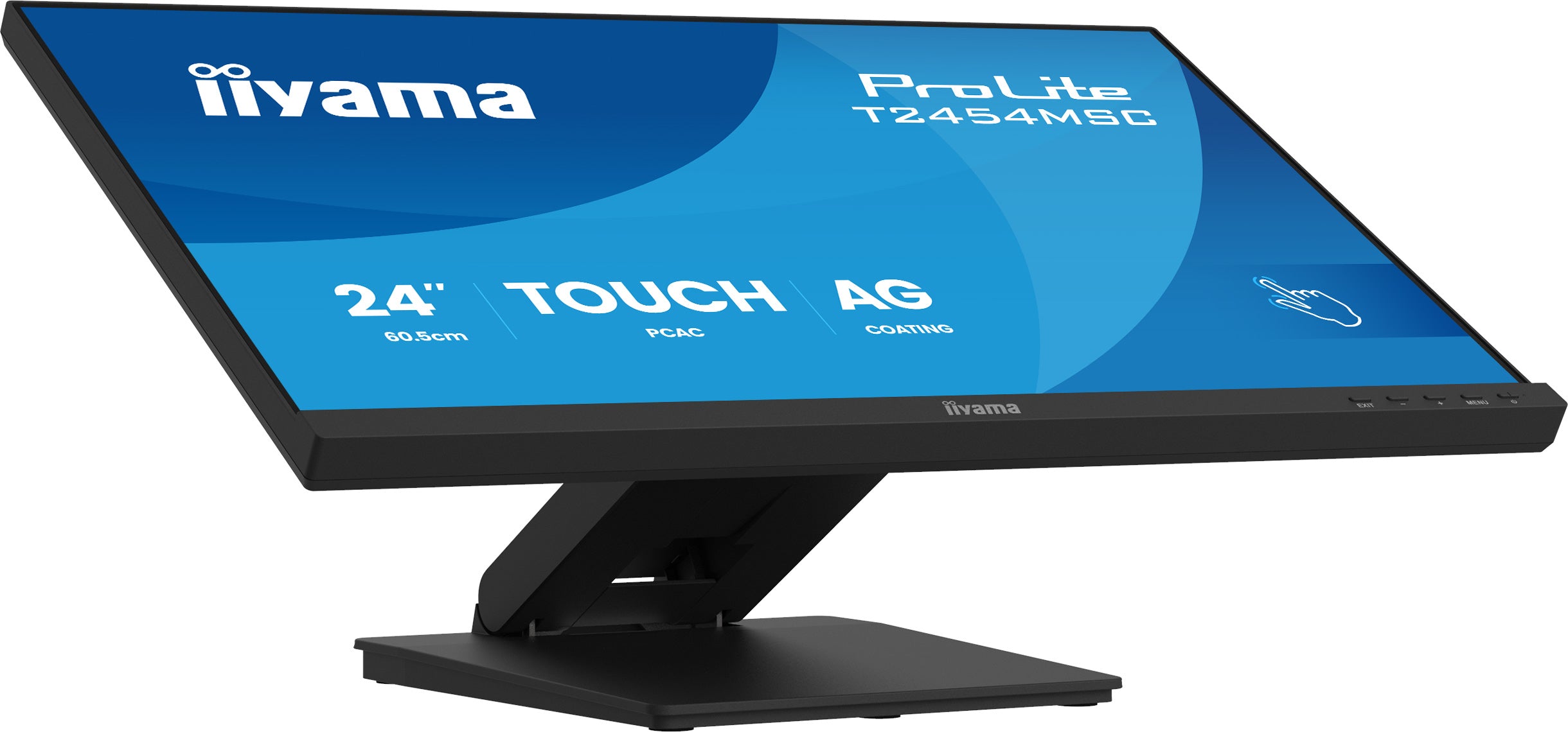 "iiyama T2454MSC-B3AG 24"" InCell PCAP 10P Tactile Anti-reflet 25% Haze 1920x1080 IPS-panel Bords fins Haut-parleurs DisplayPort"