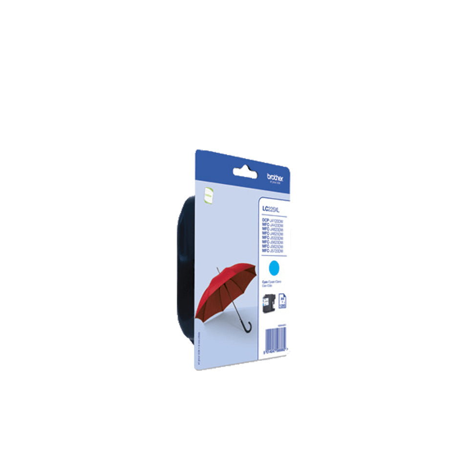 BROTHER LC-225XL ink cartridge cyan high capacity 1-pack blister without alarm
