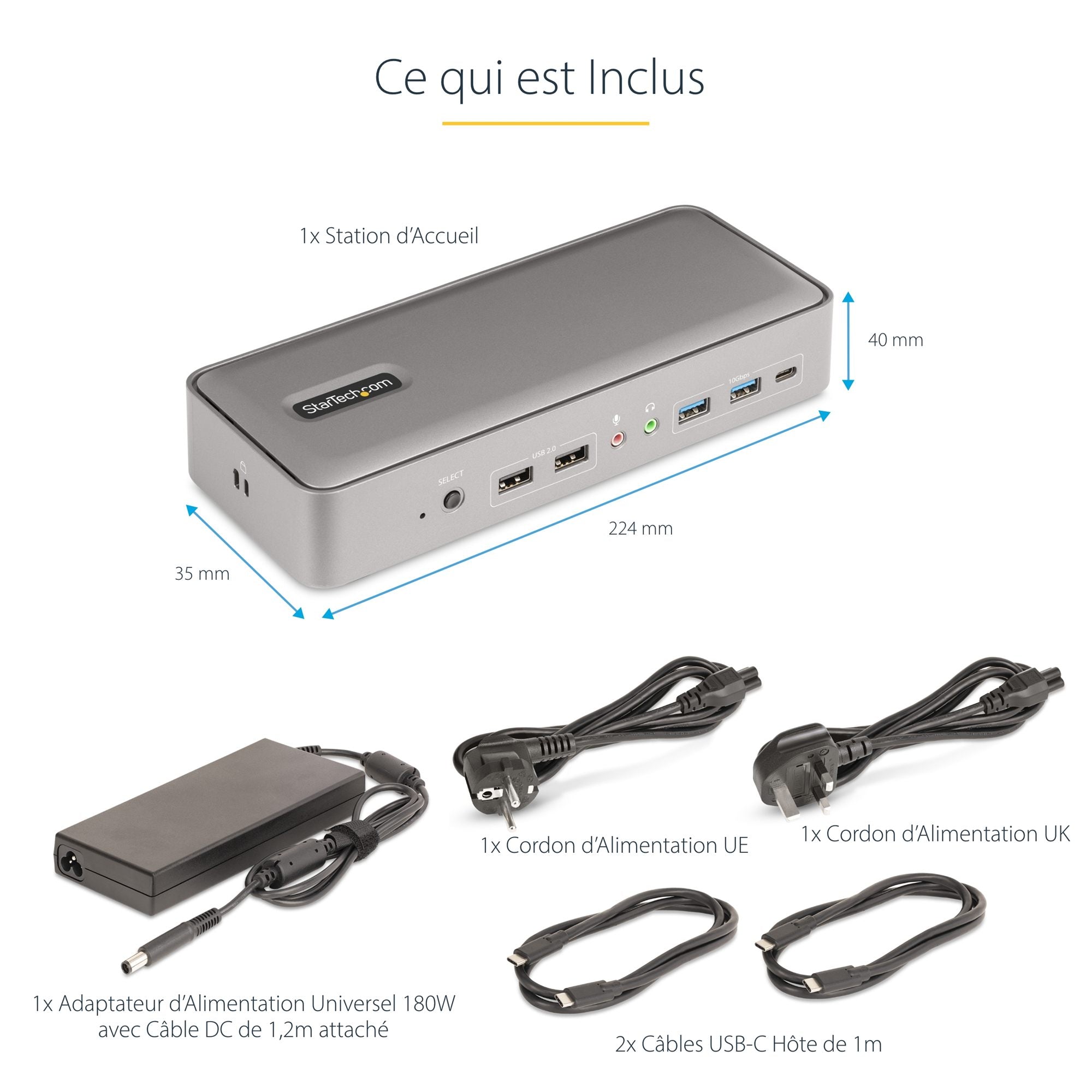 USB-C KVM Docking Station Dual 4K 60Hz