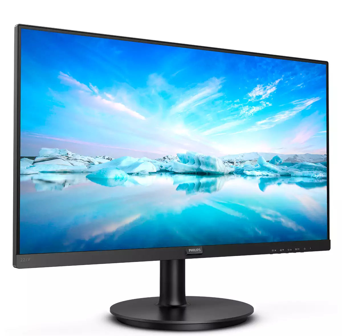 PHILIPS 221V8/00 Écran LED - 22''- 1920 x 1080 Full HD (1080p) @ 75 Hz - VA - 200 cd/m² - 4000:1 - 4 ms - HDMI, VGA