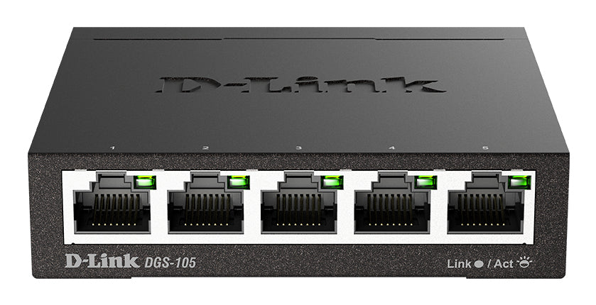 D-LINK 5-port 10/100/1000Mbps Gigabit Ethernet Switch - Metal Housing