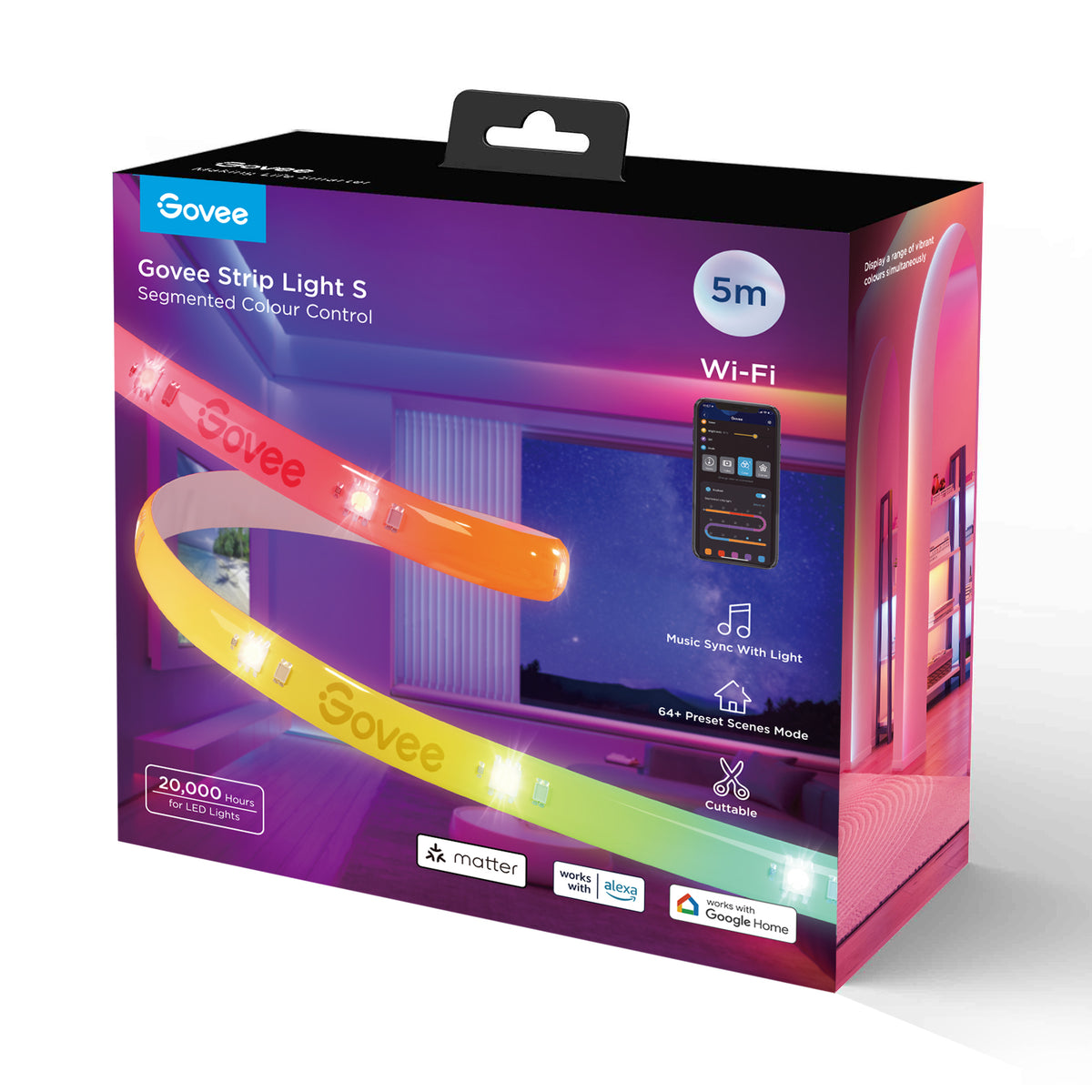 Govee H612A 5m | Bande LED | Wi-Fi, Bluetooth, RGBIC