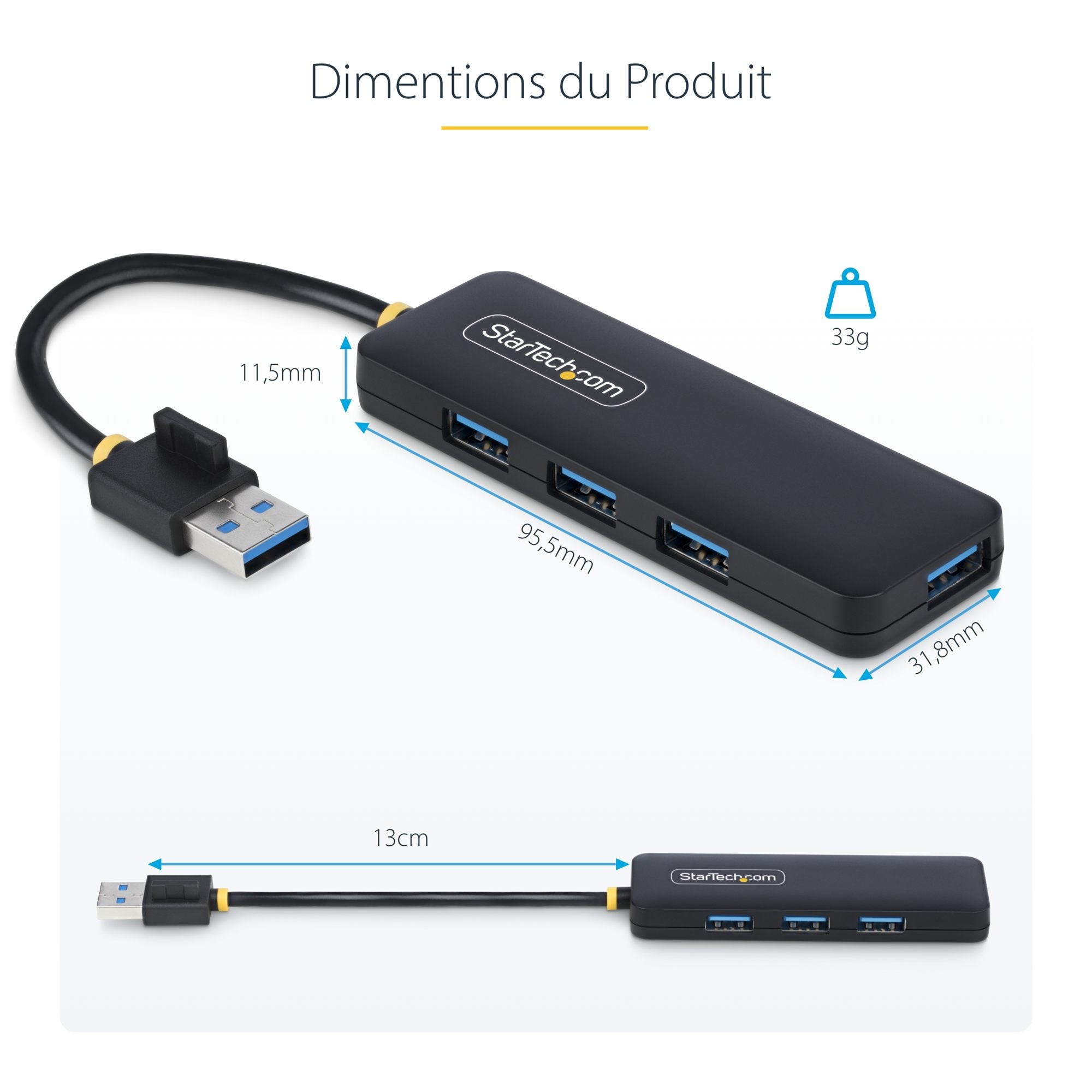 4-Port USB-A Hub Bus Powered 5Gbps