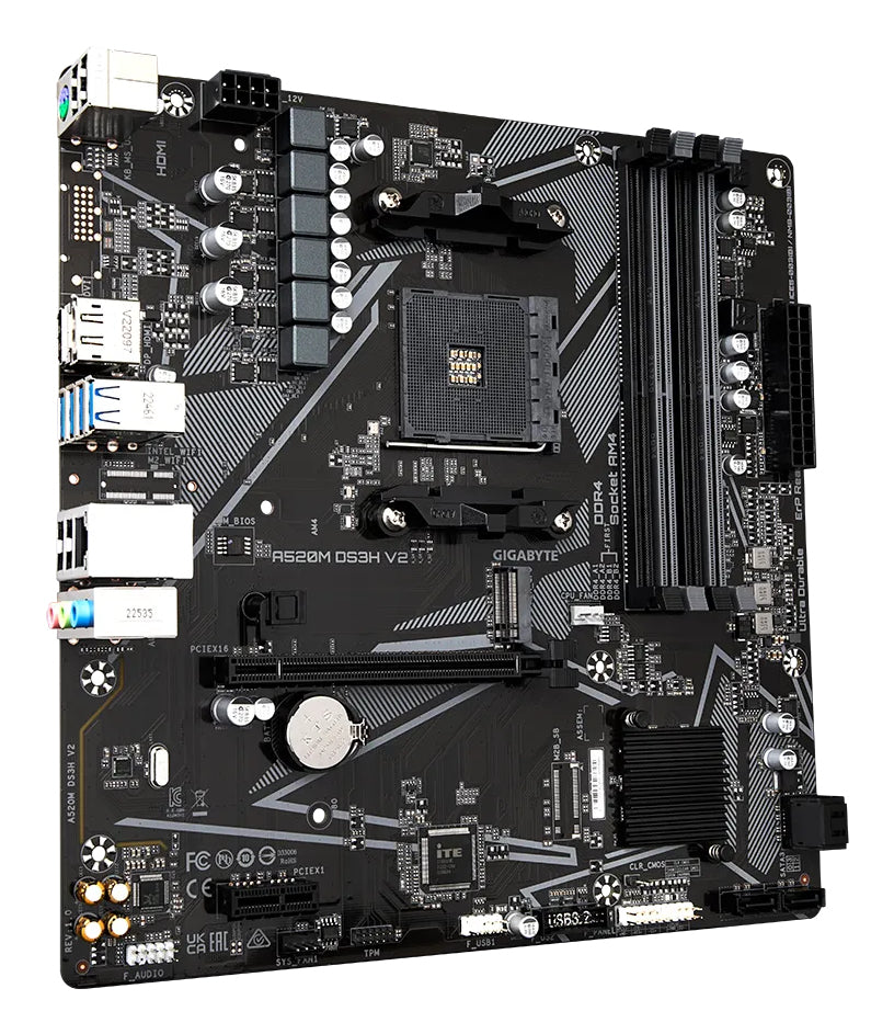 GIGABYTE A520M DS3H V2 carte mere Emplacement AM4 micro ATX