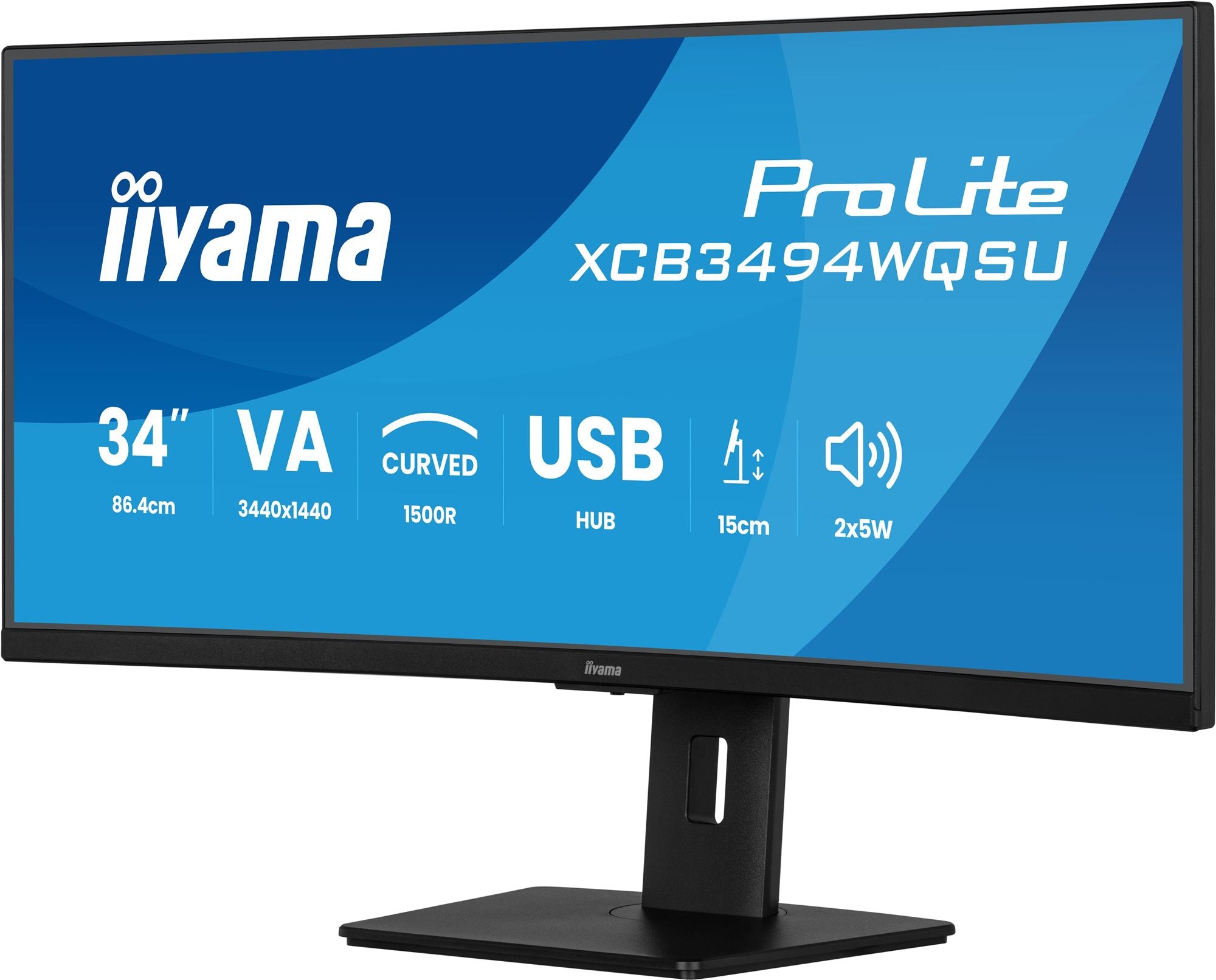 XCB3494WQSU-B1 34" UW Curved VA-3440x144