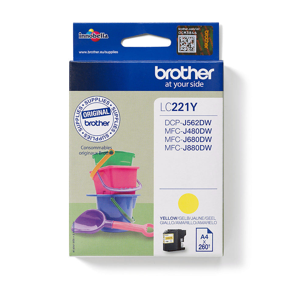 LC221YBP ink YELLOW 260 PAGE