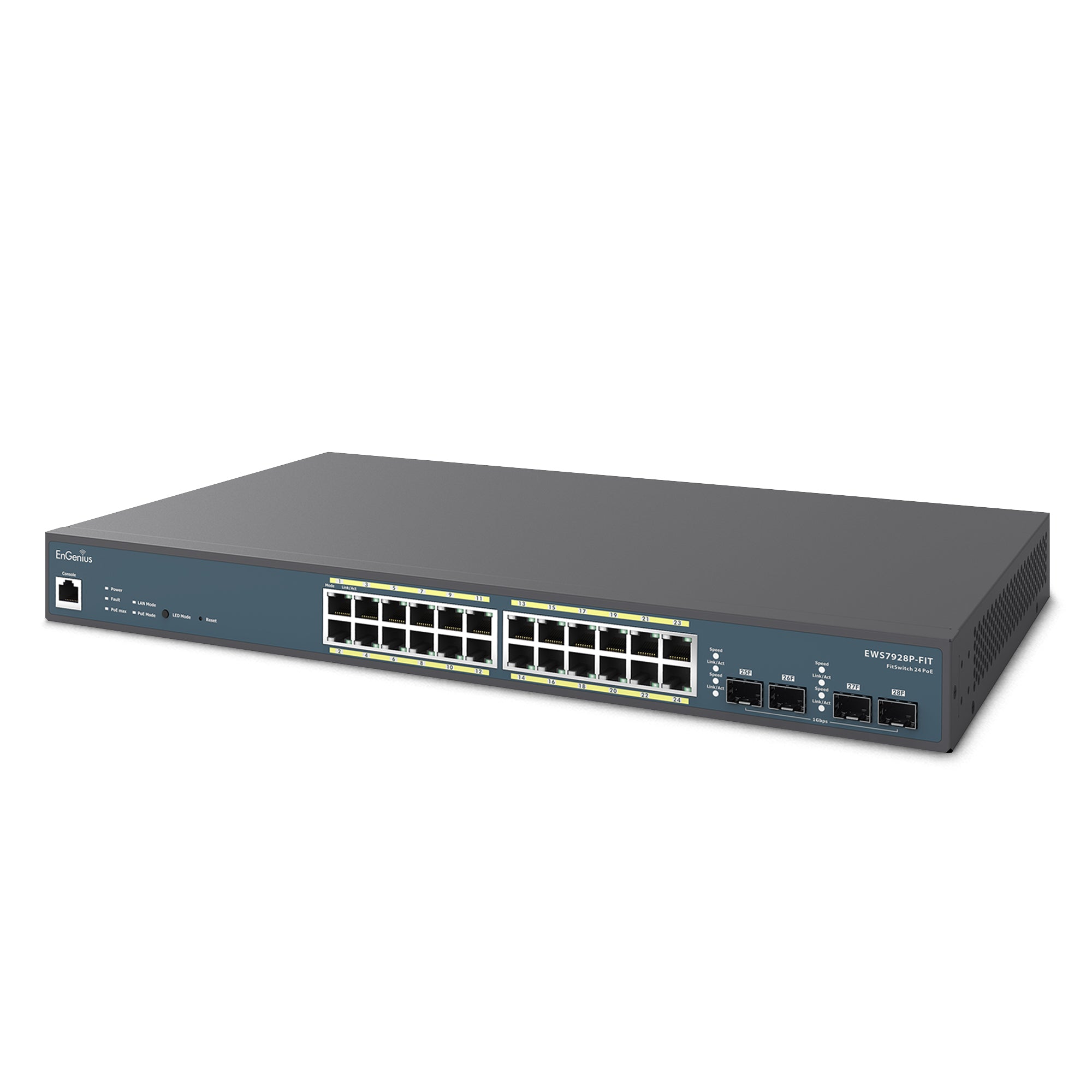 ENGENIUS EWS72928-FIT FitSwitch 24 GIGABIT PoE+ 185W & 2 SFP