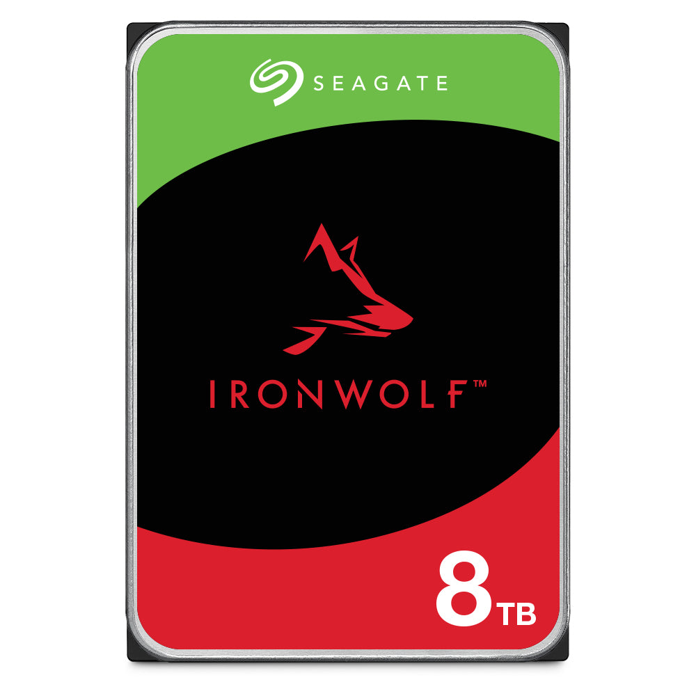Bundle SEAGATE NAS HDD 4x8To IronWolf 7200tpm 6Gb/s SATA 256Mo cache 8.9cm 3.5p 24x7 CMR for NAS and RAID Rackmount systems BLK