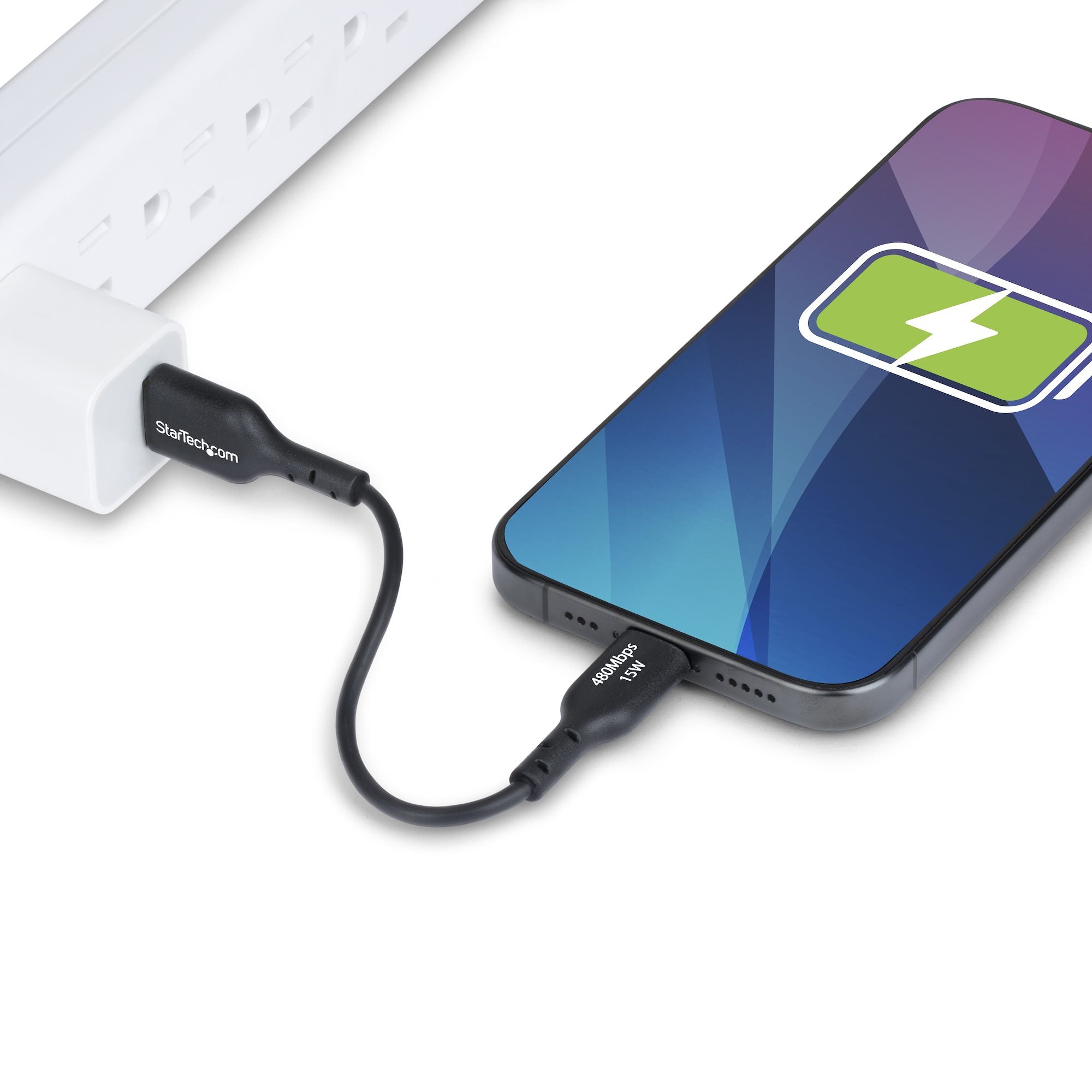 6in USB-A to USB-C Charging Cable