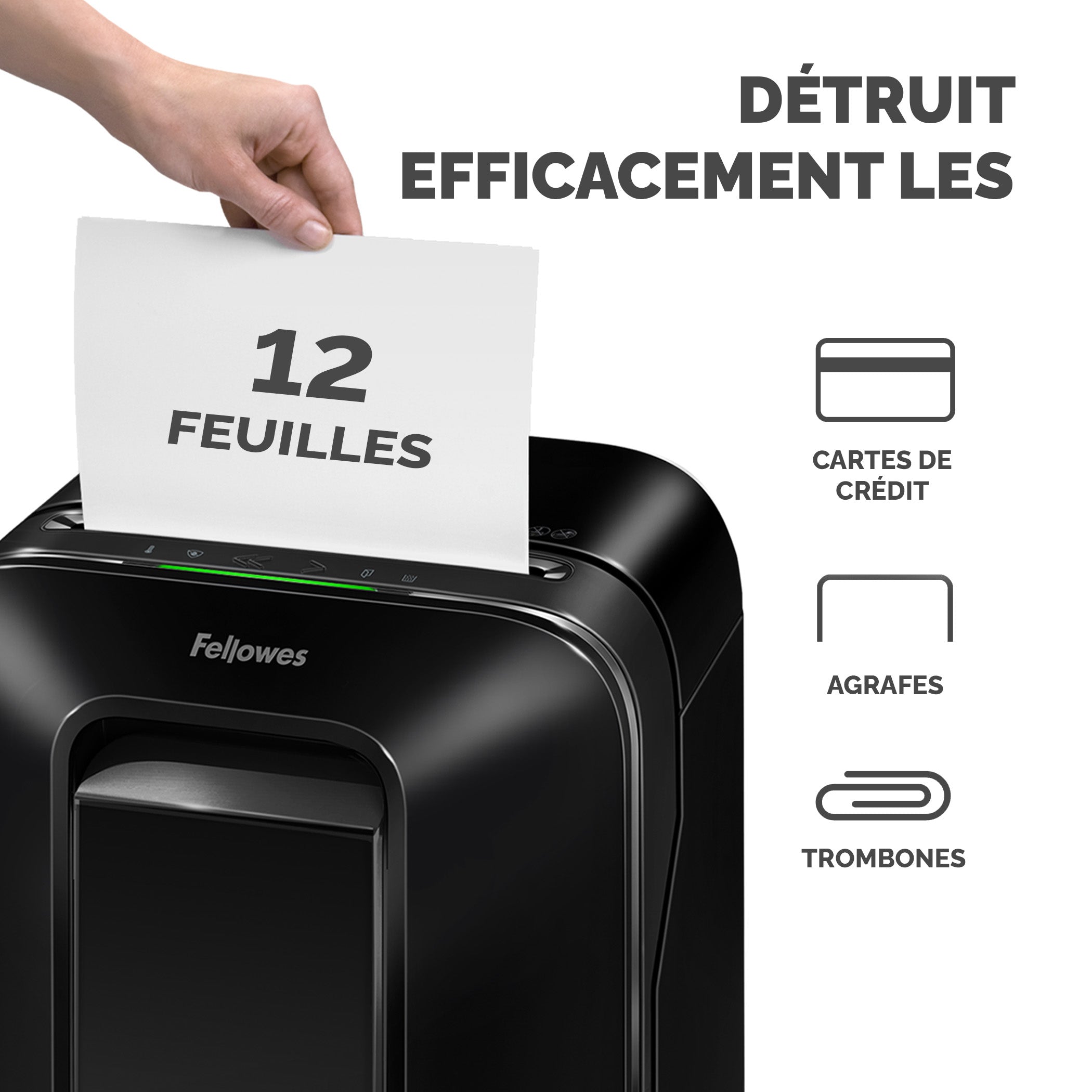FELLOWES Powershred LX200 Black Shredder Mini Cut 230V EU