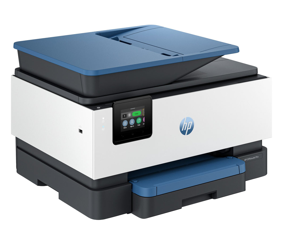 HP Officejet Pro 9125e All-in-One MFP colour inkjet A4 21ppm Copy 22ppm Print 250sheets Wi-Fi LAN USB Bluetooth Crater Lake blue