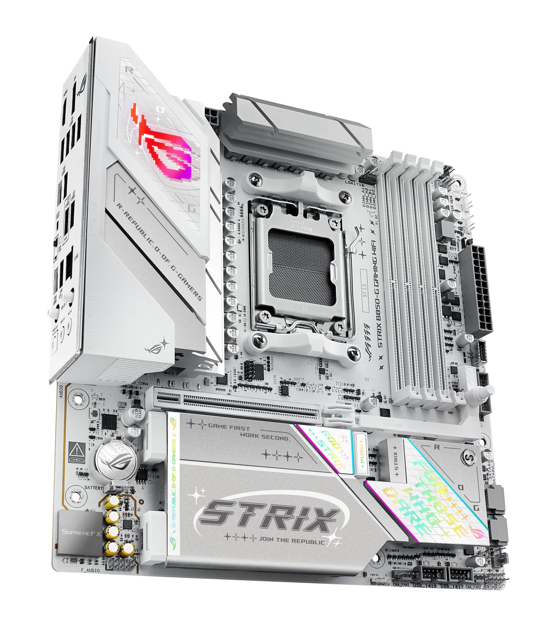 ASUS ROG Strix B850-G Gaming WiFi AMD mATX motherboard DDR5 PCIe 5.0 4xM.2 1xHDMI 1xDisplayPort 2xSATA