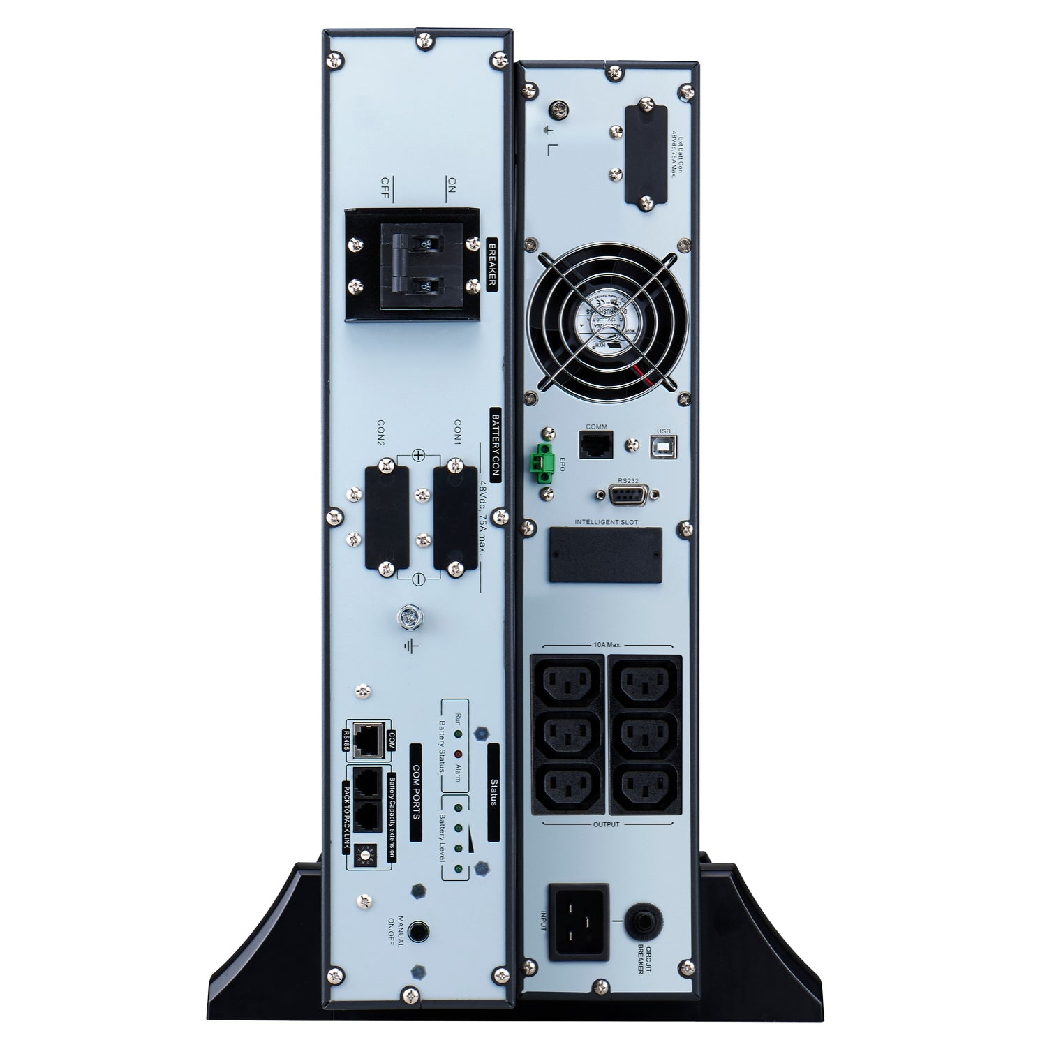 APC Easy UPS On-Line UPS Rack AC 230V 1800Watt 2000VA Li-ion RS-232 USB output connectors 6 4U 19 Black with silver