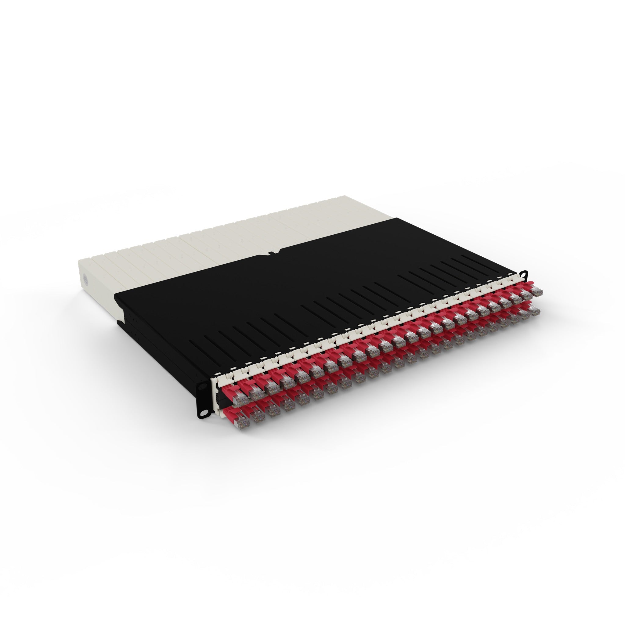 PATCHBOX ONE 24x CAT6A STP ROUGE 0,8 m 8U