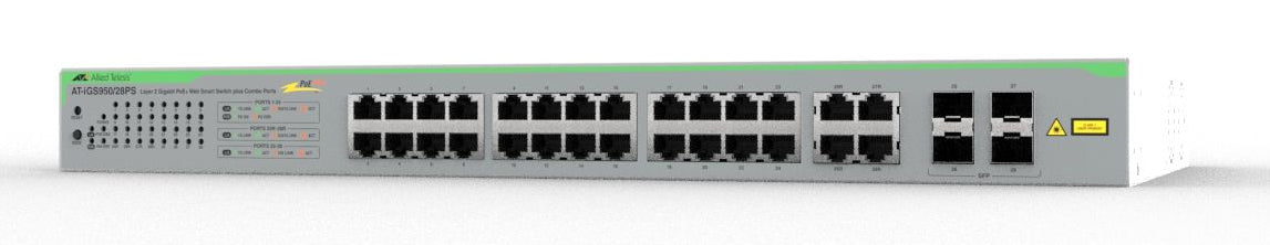 Switch WSmart 24x10/100/1000TX PoE+, 4xSFP100M/1G, PoE+ 370W
