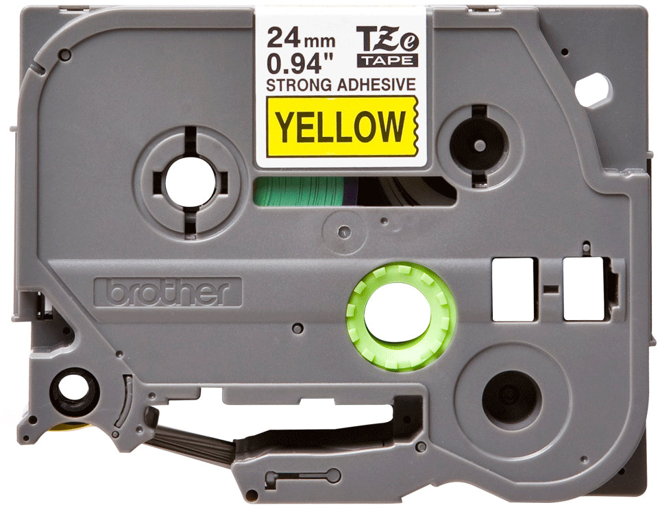 BROTHER P-TOUCH TZE-S651 noir sur jaune  24mm extra gluey